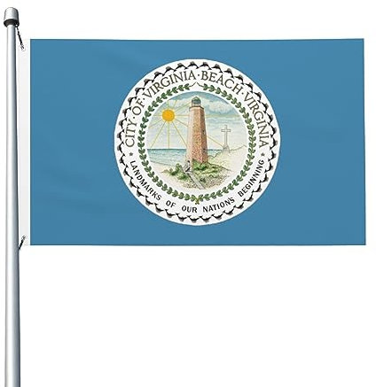 Flagge von Virginia Beach Virginia Flagge, 90 x 150 cm, doppelseitige Flaggen, langlebig, für den Außenbereich, Hof, Dekorationen, Flaggen, Zuhause, Party, Willkommensflagge