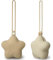 Moonkie Schnullerbox Silikon, 2 Pack Box Dummy, Schnullerbox für Unterwegs Sterndesign, Dummy Boxen BPA-frei, Schnuller-aufbewahrung, Sicheres Baby Zubehör(Hellkaffee/Sandgelb)