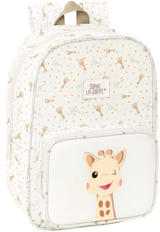 Sophie La Girafe Sac à dos d'écolier Sophie La Girafe Beige 20 x 28 x 8 cm, Beige clair, Estándar