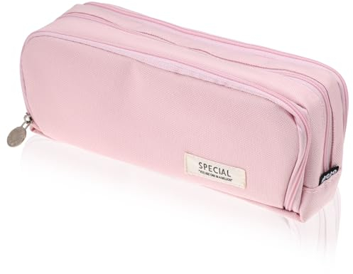 DIVINA VITAE 1 Stück Federmäppchen Mädchen Mäppchen Große Kapazität Stiftemäppchen Schreibwaren-Stiftetasche Federmappe Schulsachen Einfach Pencil Case Für Teenager&Erwachsene (Rosa)