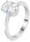 Ringe Frauen Verlobung, Moissanite Ring Women's Platin Pt950 Größe 67 (21.3) 1 Moissanit 1Ct Ovalschliff Weiß Npassbar Für Verlobung