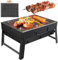 EXTRALINK Grill - Holzkohle Grill klein, Campinggrill für Outdoor und Garten, BBQ Grill mobil und funktional, hochwertiger Edelstahl, kompaktes Design, Holzkohlegrill