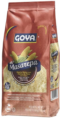 Goya Sweet Mix with Precooked Corn Flour, 500g, Gluten Free - Perfect for Cachapas, Arepas, Corn Bread (Pack of 1)