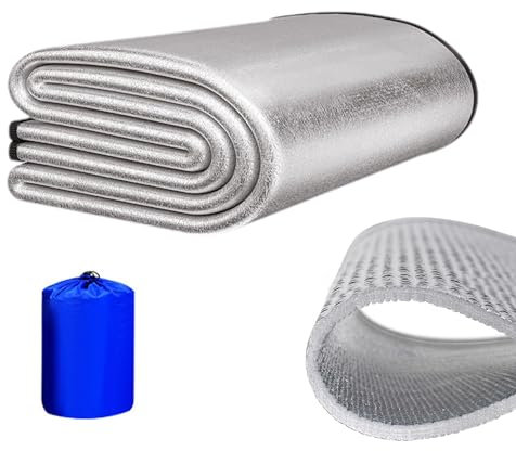 Alu Isomatte Camping Schaummatten Schlafmatte Für Camping, Camping Schaum, Alu-Isoliermatte, Ultraleicht Isoliermatte Isolierdecke Faltbare Zeltmatte Bodenmatte Thermomatte Matte Aus Aluminiumfolie