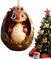Adornos para el árbol de Navidad con dinosaurios - Adornos navideños con dinosaurios, decoraciones de árbol de acrílico 2D | Figuras y colgantes en miniatura de huevos de dinosaurio, decoraciones de
