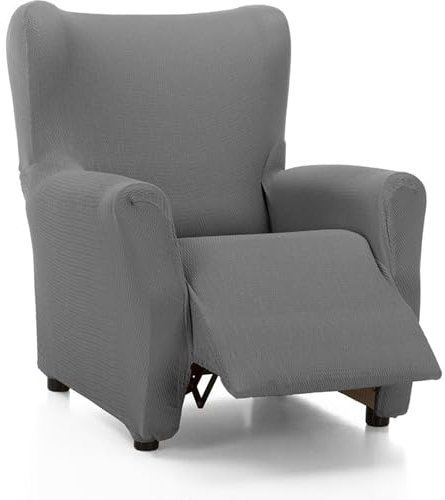 ECOMMERC3 | Funda Sillón Relax Completo Acolchada y Súper Ajustable - Funda Sillón Relax Completo Elástica Color Gris 100% Made in Spain