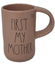 Rae Dunn - Taza de cerámica para café y té, con texto en inglés First My Mother Forever My Friend, color rosa