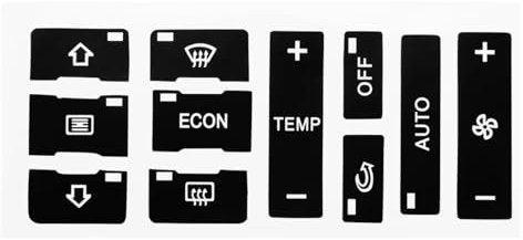 Tira Consola Central Compatible con A2 A3 8L 1 Pieza De Pegatinas para Coche Kit De Reparación De Botones para Interruptor De Control De Aire Acondicionado.