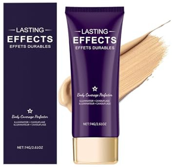 Body Coverage Perfector, Tattoo Cover Up Makeup, Waterproof Leg & Body Makeup, Leg Makeup Concealer, Tattoo Abdecken Wasserfest Foundation,Wasserfestes Bein-Make-up ohne Übertragung (02#, 74g)