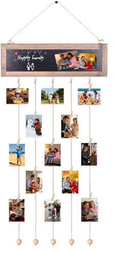 Tgsedr Fotogirlande Fotovorhang Foto Girlande DIY Fotowand Fotorahmen Bilderrahmen Collage Fotoseil Fotoleine Fotohalter Fotokette Bilderrahmen mit Klammern und Leine für Hochzeit Geburtstage