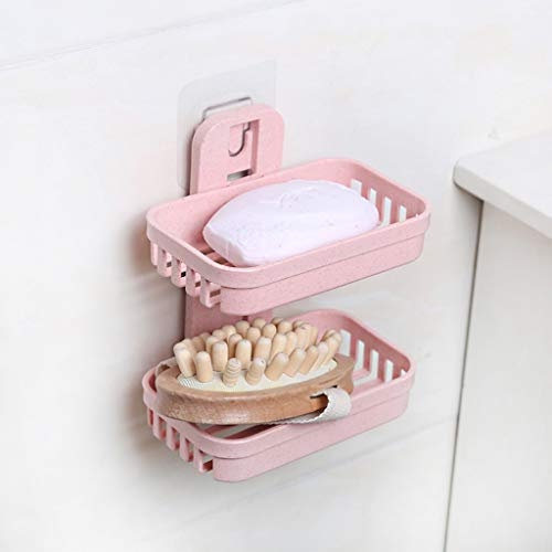 Estante colgante, jabonera de cocina, soporte de baño, bandeja de almacenamiento para productos de baño, escurridor de platos, soporte doble para jabonera, caja de acero inoxidable