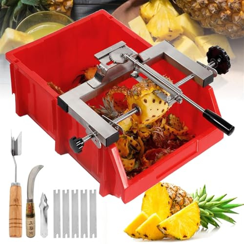 Machine à éplucher les ananas, coupe manuelle avec panier, traitement rapide pour usage domestique de supermarché