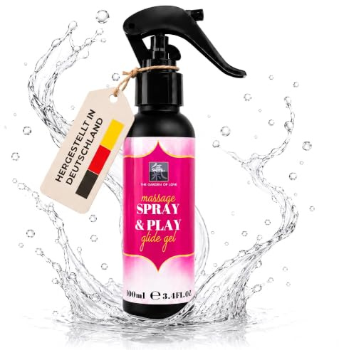 SHIATSU Spray & Play 2in1 Massage & Gleitgel 100 ml I Wasserbasiertes & hautfreundliches Intimgel I Schnell einziehend & ohne Rückstände I Spray mit präziser Dosierung I Ideal für unterwegs