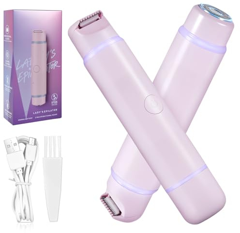 Ghekkli Rasoir Intime Pour Femmes 2026 – Rasoir électrique 2 en 1 Pour Femmes pour Le Maillot et le corps, Etanche IPX7, Indolore, Rose