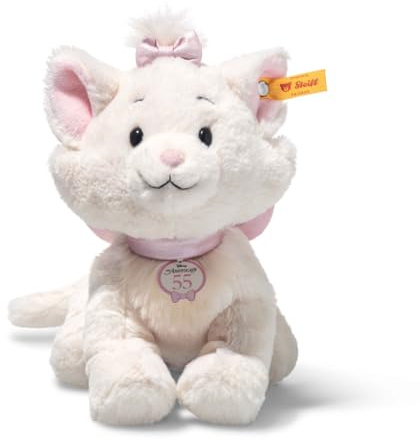 Steiff Kuscheltier Disney Originals Marie Aristocats, Süßes Stofftier mit Kunststoffaugen, Kinder, Jungen & Mädchen, Friends, 24 cm, Rosa, 684296