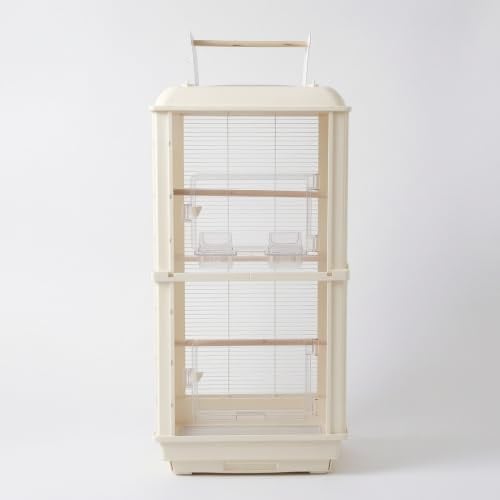 Pugermering Double Layer Birdcage Parrot Cage Aviary Bird House Bird Enclosure Built With HIPS And Iron Wire Spacious Design For Movement And Play suitable for, Double-layer cage