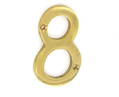 SEC 75MM Brass Numeral 8 S2508