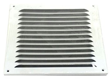 Upmann 54612 Wetterschutzgitter Alu 200x200 weiß mit Fliegenschutz