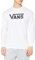 Vans_Apparel Men's Classic Ls Regular Fit Crew Neck Long Sleeve T - Shirt, White (White/Black), X-Large