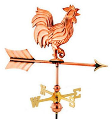 Good Directions Girouette en cuivre Coq Chantant