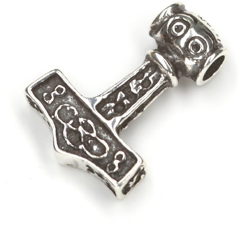 Drachensilber Silber Anhänger Thors Hammer Mjölnir Wikingerschmuck 925 Sterling Silber Mjölnir Mittelalter Silberanhänger