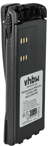 vhbw Akku kompatibel mit Motorola GP1280 | GP140, GP240, GP280, GP320, GP328, GP338 Funkgerät, Walkie Talkie (1800mAh, 7,2V, Li-Ion)