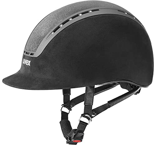 uvex suxxeed glamour - robuster Reithelm für Damen und Herren - individuelle Größenanpassung - optimale Belüftung - black - 54-55 cm