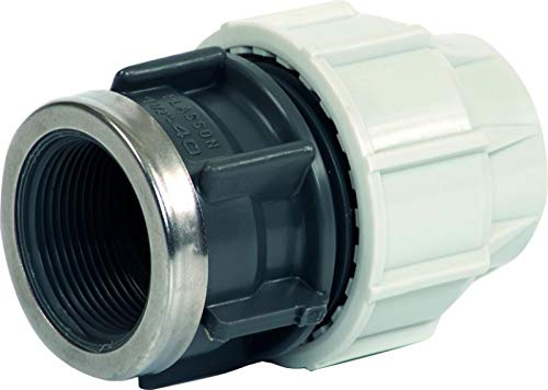 Plasson Klemmfitting Serie 18 - PE Rohr Anschlussverschraubung IG (20 mm x 1/2)