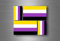 Akacha 4X Aufkleber Sticker Fahne Flagge flaggen Vinyl Rainbow Genderqueer Non Binary