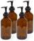 Cornucopia Brands Trinkflaschen aus bernsteinfarbenem Glas, 240 ml, 4 Stück