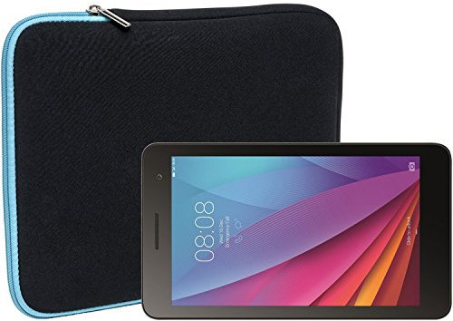Slabo Tablet Tasche Schutzhülle für Huawei MediaPad T1 7.0 Hülle Etui Case Phablet aus Neopren – TÜRKIS/SCHWARZ