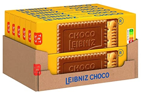 LEIBNIZ Choco Vollmilch, 12er Pack, knusprige Butterkekse eingebettet in zarte Milchschokolade, Großpackung als Vorrat oder zum Verkauf (12 x 125 g)