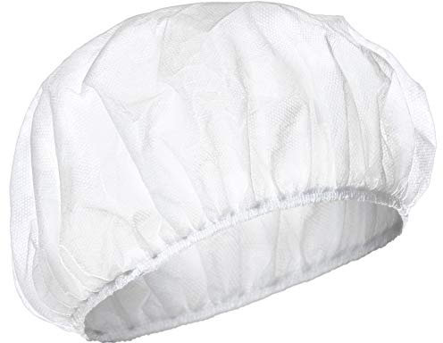Tecno Hospital CUFFIE MONOUSO 50 PEZZI DA LAVORO 100% IN TNT, 30 GR/M2. CONF 50 PZ. COLORE BIANCO, SANITARIO, ESTETICA, MENSA, CLINICA,OSS,PROTEZIONE CAPELLI