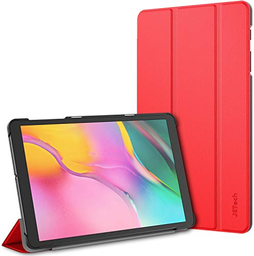 JETech Hülle für Samsung Galaxy Tab A 10,1 2019 (SM-T510/T515), Dünn Ständer Harter Rücken Abdeckung Schutzhülle (Rot)