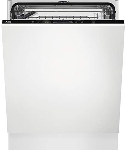 AEG FSB53617Z Lavavajillas de Integración AirDry 13 cubiertos, Desconexión automática, Display con sistema QuickSelect, 7 programas a 3 temperaturas, Motor Inverter, 46 dBA, Blanco, 60 cm