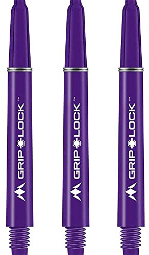 Mission Darts S1077 GripLock Durable Nylon Shafts | Tweenie Dart Stems | Purple