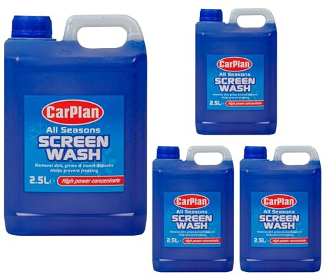 CarPlan SWA025 All Seasons Screenwash High Power Concentrate 2.5L Litre x 4