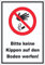 Bitte keine Kippen auf den Boden werfen Aufkleber A4 (210x297mm)