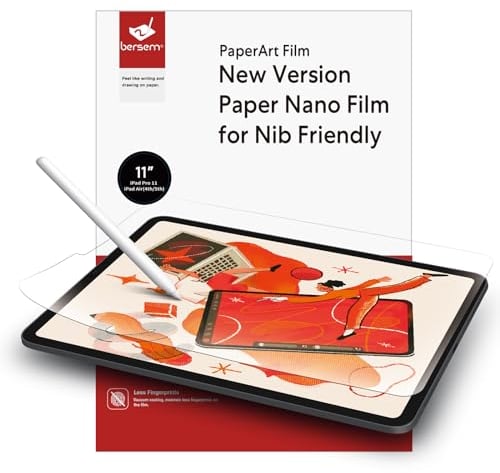 BERSEM 2 Piezas Protector Pantalla de Papel para iPad Pro 11 (2022&2021&2020&2018) / iPad Air 5&4 (10.9 2022&2020), Película PET Mate, Antirreflejos, Escribe como Papel