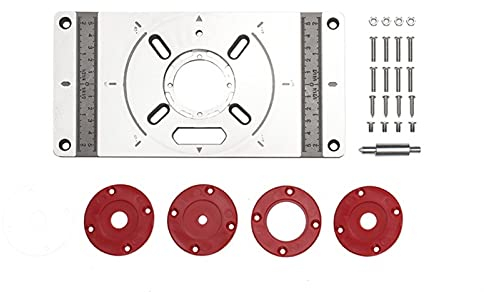 Router Tisch Einlegeplatte,Router Platte Aluminium Carpinte Router Tisch Insert Platte Multifunktionale Holzbearbeitung Bänke Carpenter Trimmen Maschine Gravur Bord Einlegeplatte OberfräSe