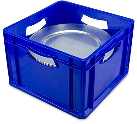 Beaded Charger Plate Storage Box | 12-inch Plate Storage Box | Max Plate Size: Ø330mm | Catering Plate Storage Crate/Moving Home Storage Boxes for Plates