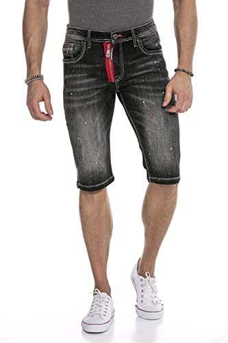Cipo & Baxx Herren Jeansshorts Kurze Hose Denim Bermuda Capri Shorts Baumwolle