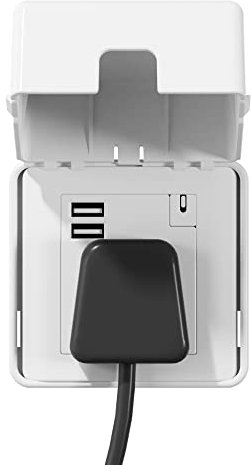 EUDEMON 1 Pack Baby Safety Electrical Outlet Cover Box, Childproof Large Plug Cover for Sockets & & Switches, Universal Plug Socket Cover, Easy to Install & Use (Single, White)