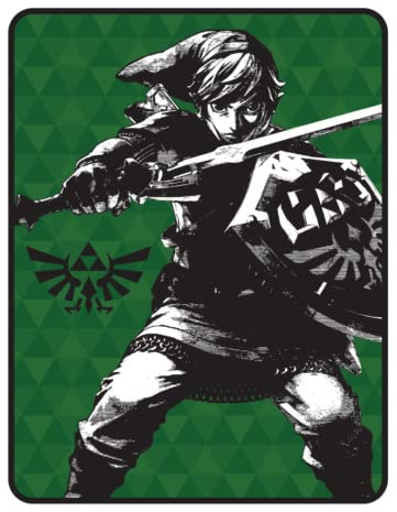Franco Collectibles The Legend of Zelda Retro-Videospiel-Bettwäsche, superweich, Micro-Raschel-Überwurf, 116,8 x 152,4 cm