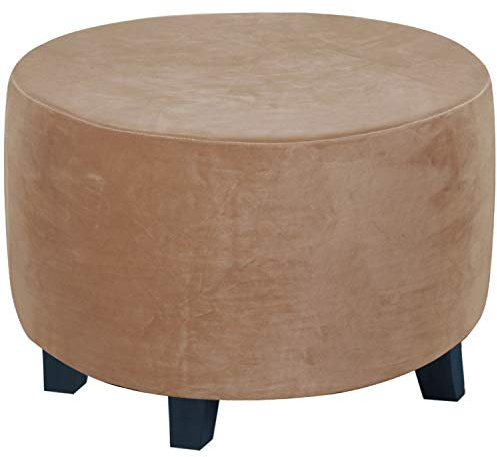 Meigeh Runde Hockerbezug Osmanische Bezüge Hockerbezug Rund Samt Pouffe Schonbezug Hocker Abdeckung Fußhocker Runde Hocker Ottomane Bezug
