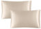2 Stück Satin Kissenbezug 40x80, ähnlich wie Seide, Kopfkissenbezug Satin Pillowcase Kissen Bezug Kissenhülle für Haar und Haut, Beige