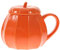 DOITOOL Halloween Mug Halloween Pumpkin Mug with Lid, Ceramic Coffee Milk Cup Holiday Water Cup for Home Party (Orange)