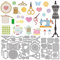 GLOBLELAND Nähwerkzeug Stanzformen Für DIY Scrapbooking Metall Nähmaschine Stanzungen Prägeschablonen Vorlage Für Papierkartenherstellung Dekoration Album Handwerk Dekor