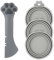 NQEUEPN 3pcs Pet Food Can Covers, Pet Food Can Lids with Cute Paw Shaped Spoon Can Opener Silicone Can Lids for Dog Cat Jar Tins