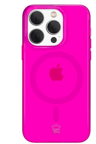 VELVET CAVIAR for iPhone 15 Pro Case Neon Hot Pink - Compatible with MagSafe - 10ft Drop Tested